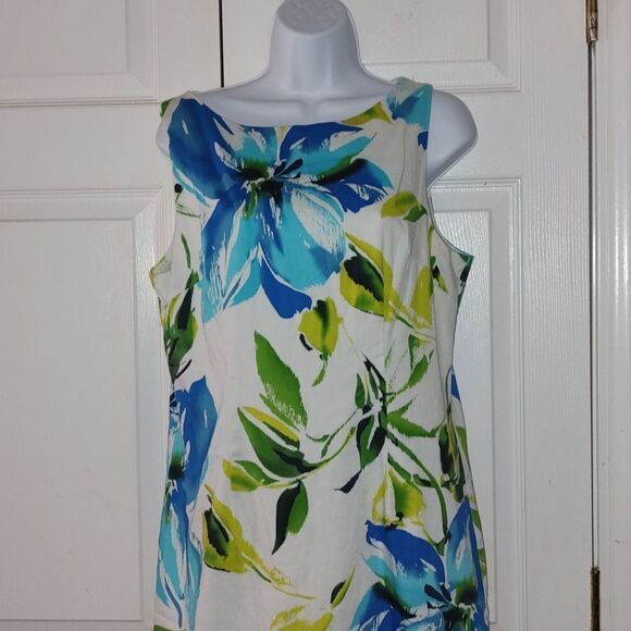 Chetta B sleeveless floral print dress Sz 14 - Picture 3 of 5